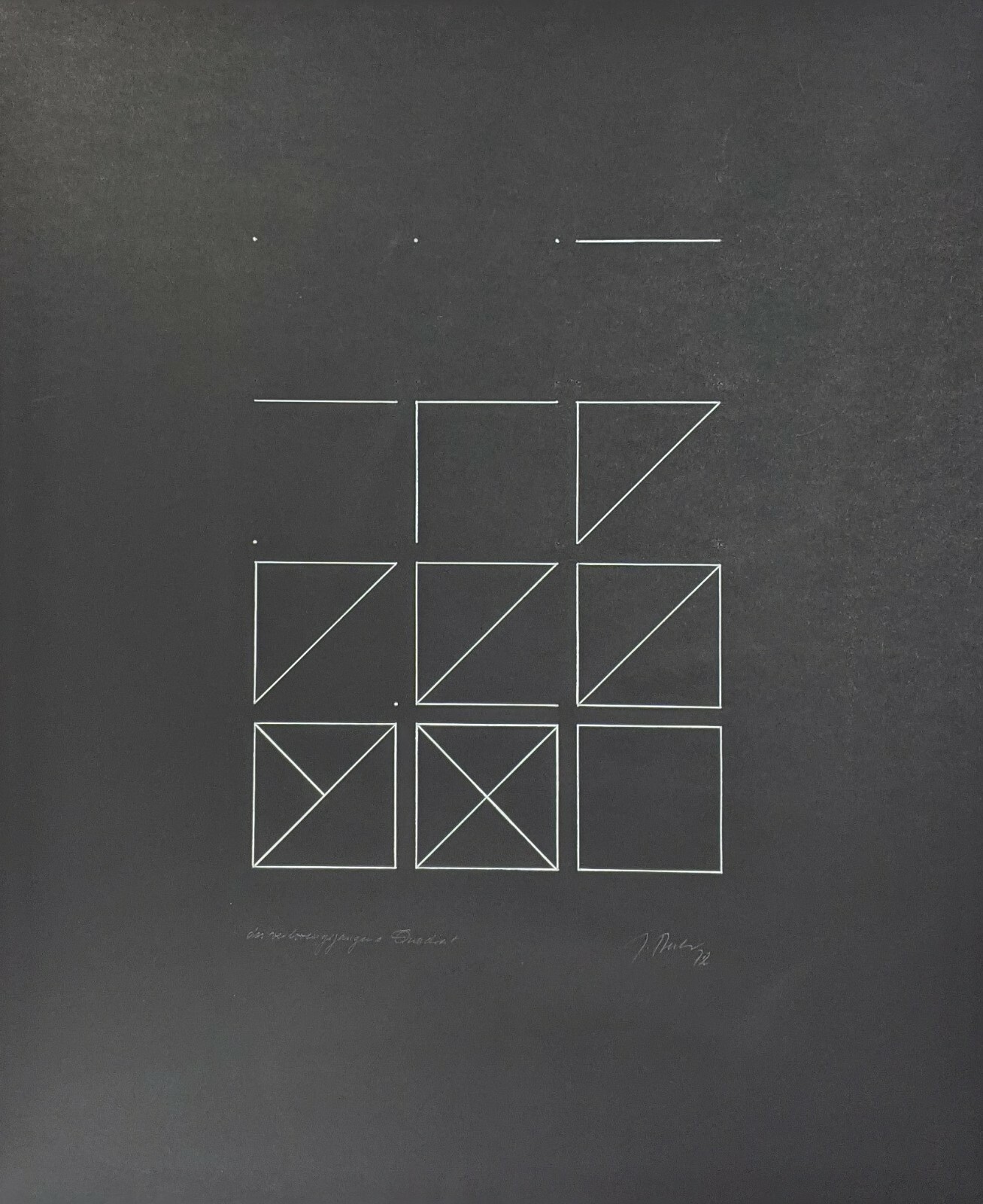 Joachim Becker, The Lost Square, Signed, Dated, 1972