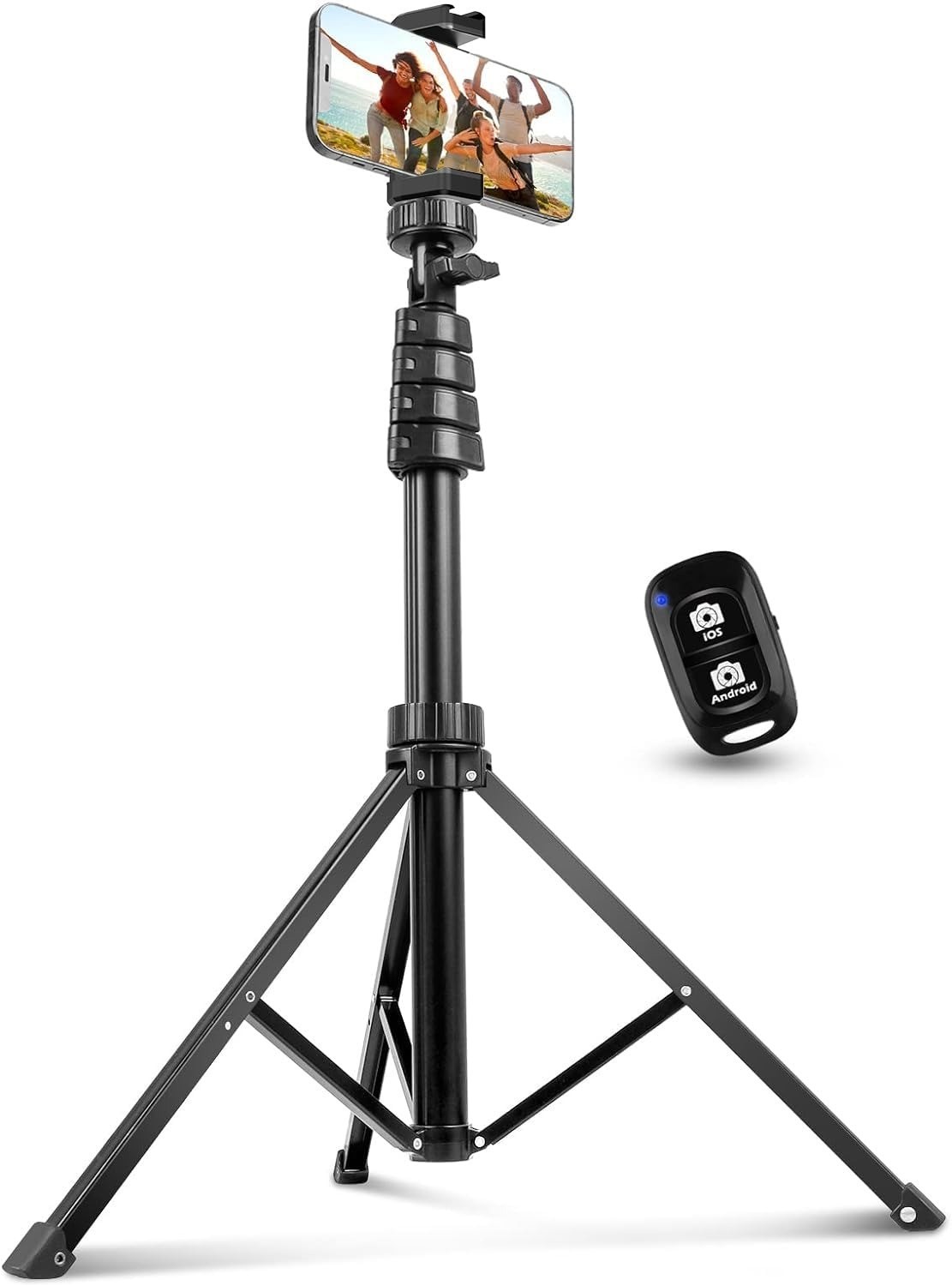 Aureday Phone Tripod 92" with Gooseneck & Remote for iPhone Android