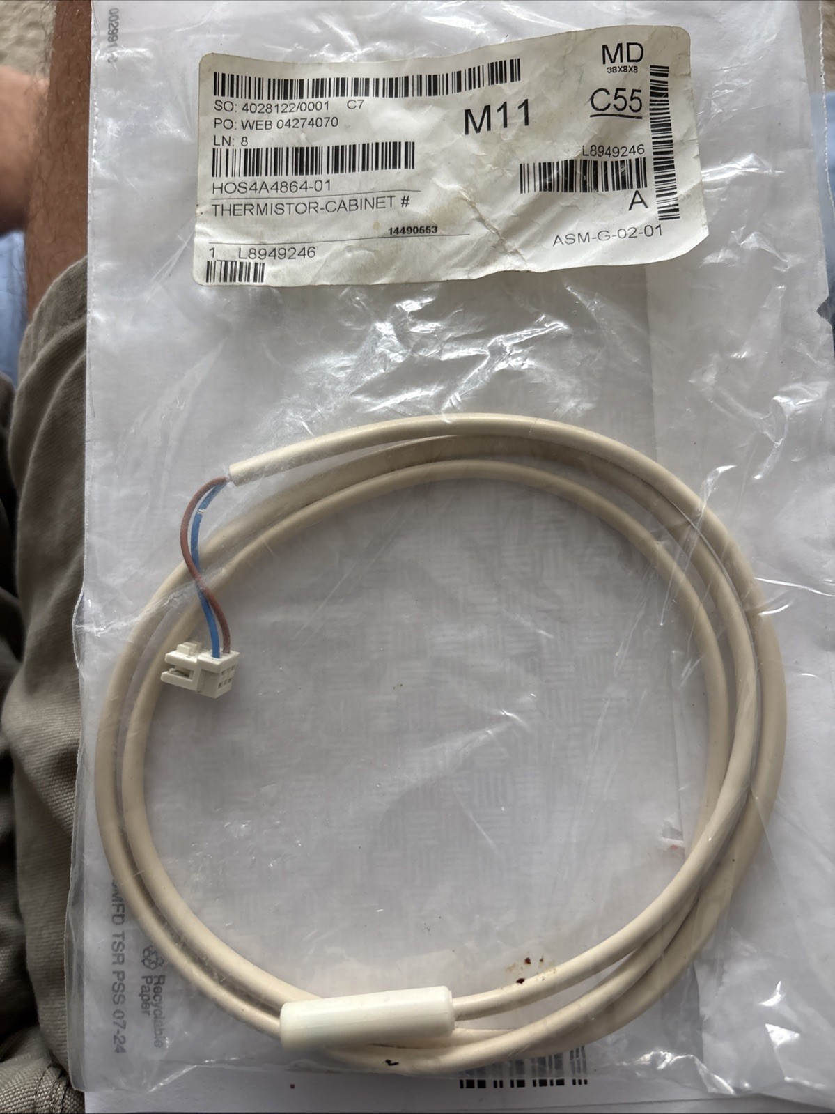 Hoshizaki Thermistor-Cabinet # 4A4864-01 - Genuine OEM Replacement Part