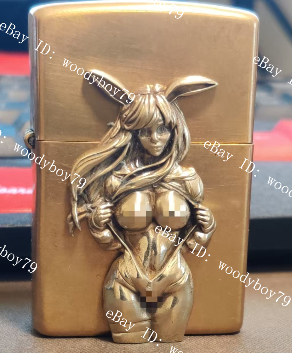 1 piece Lighter accessories Brass Sexy Bunny Girl Badge DIY sticker
