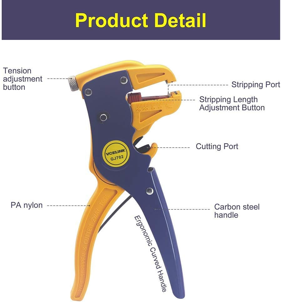 Automatic Quickstrip Wire Stripper and Cutter, Professional Quick Strip Wire Str