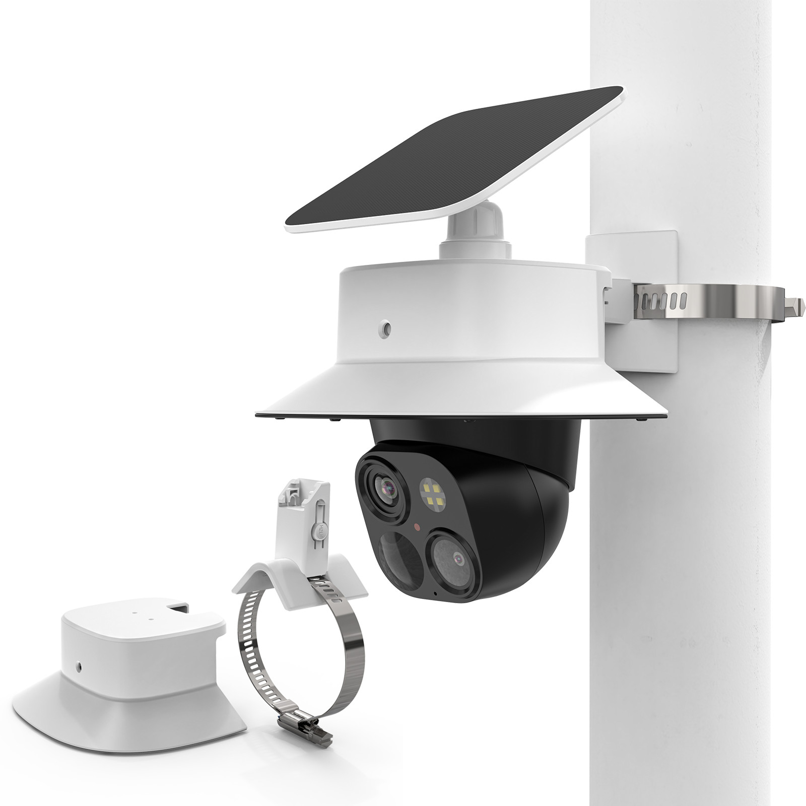 Pole Mount & Sun Rain Shade Cover for eufy SoloCam S340