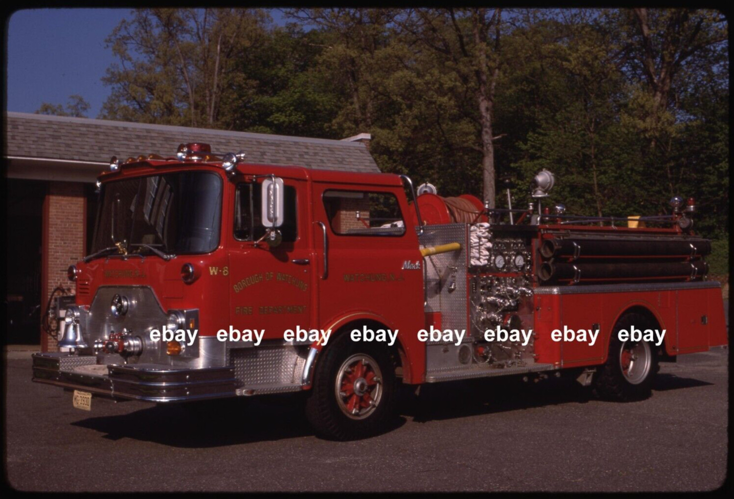 Watchung NJ 1978 Mack CF pumper Fire Apparatus Slide