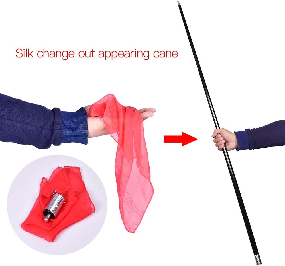 Magic Pocket Staff Metal Appearing Cane with Video Tutorial Link Magic