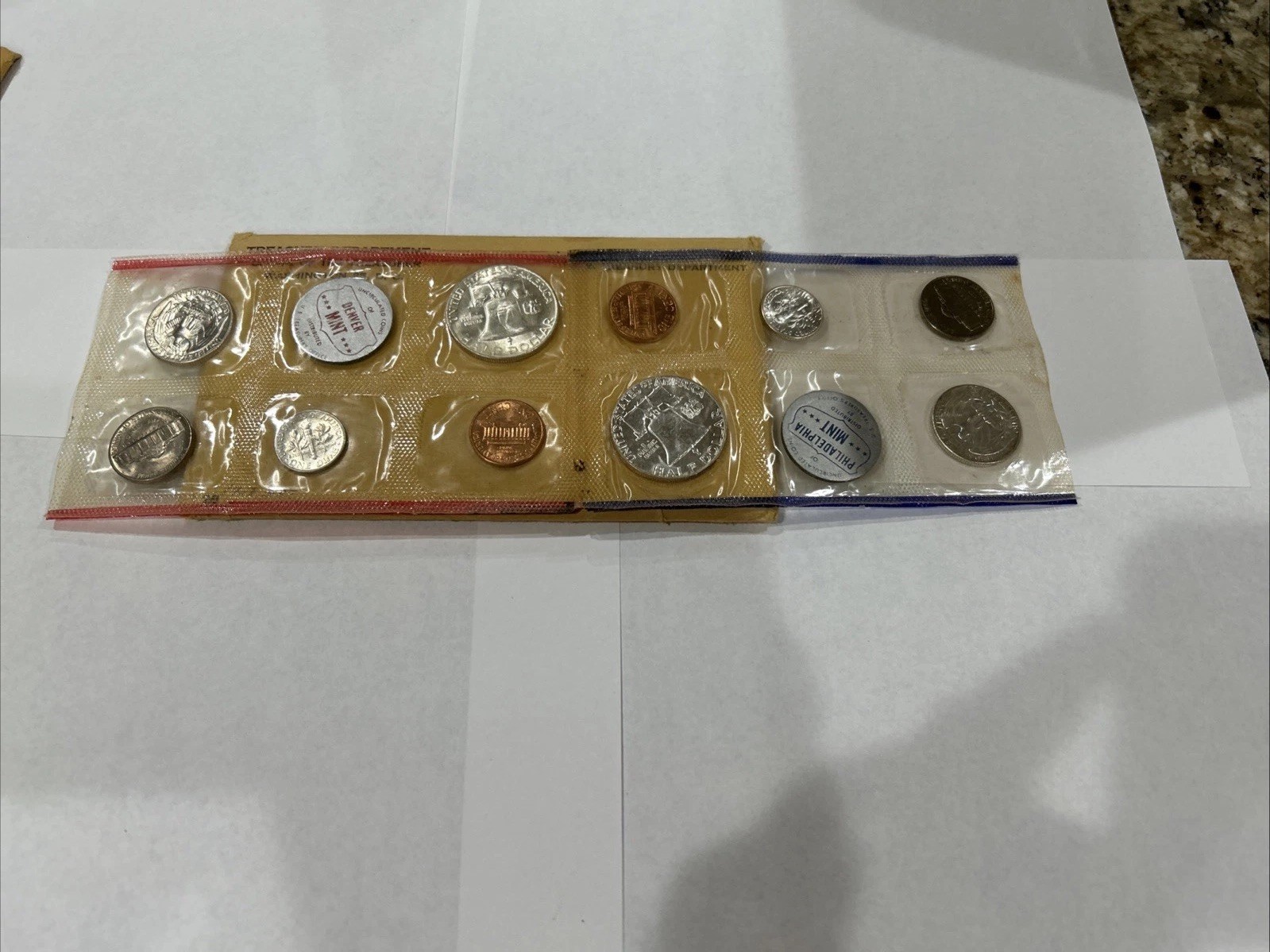1959 P & D US MINT-UNCIRCULATED-(10 Coins)…90 % SILVER.
