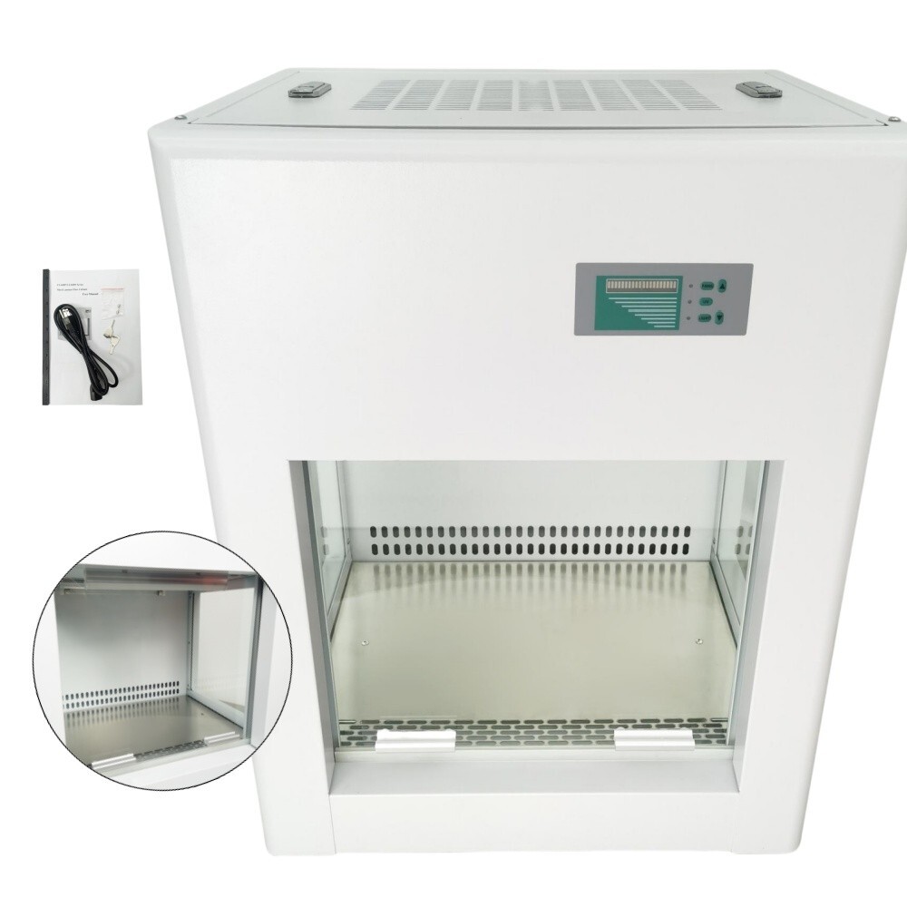 Lab LED Mini Cleaning Desk Small Sample Cabinet Fume Hood Purification Table
