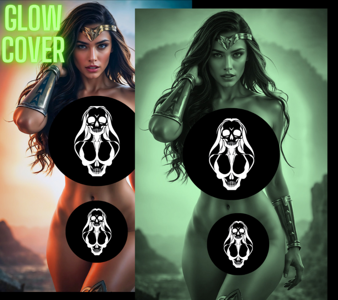 Wonder Woman M (NUDE) GLOW IN THE DARK DOUBLE SIDED Deviant Nation Ltd 25 w/CoA