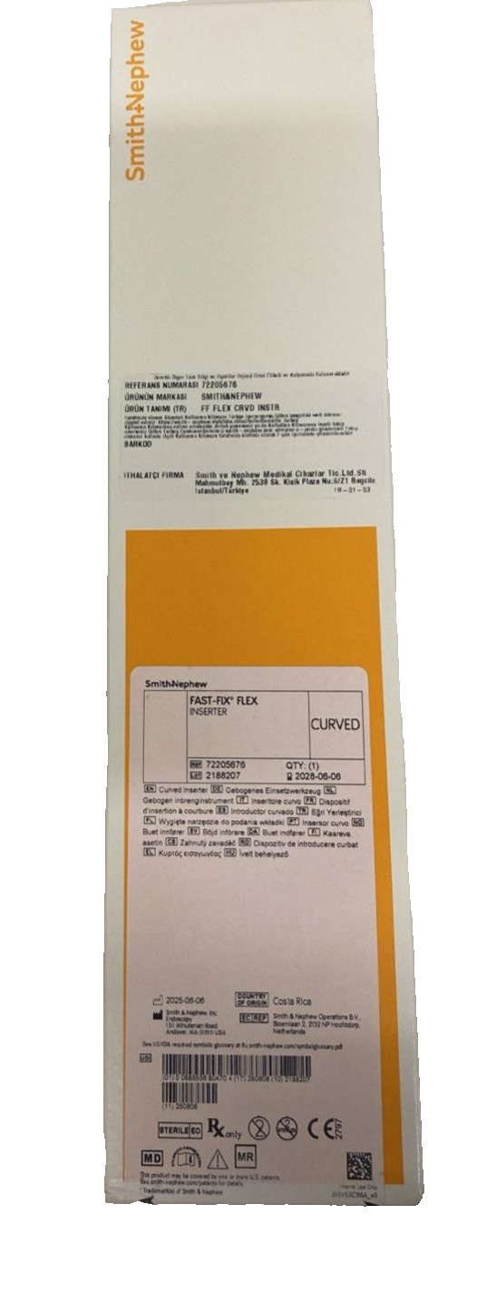 Smith & Nephew 72205676 FAST-FIX Flex Reverse-Curved Inserter, Sterile
