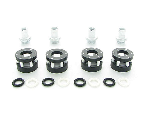 Monsoon Chain Gun Compression Fittings, 3/8" x 1/2" 4-Pack - White