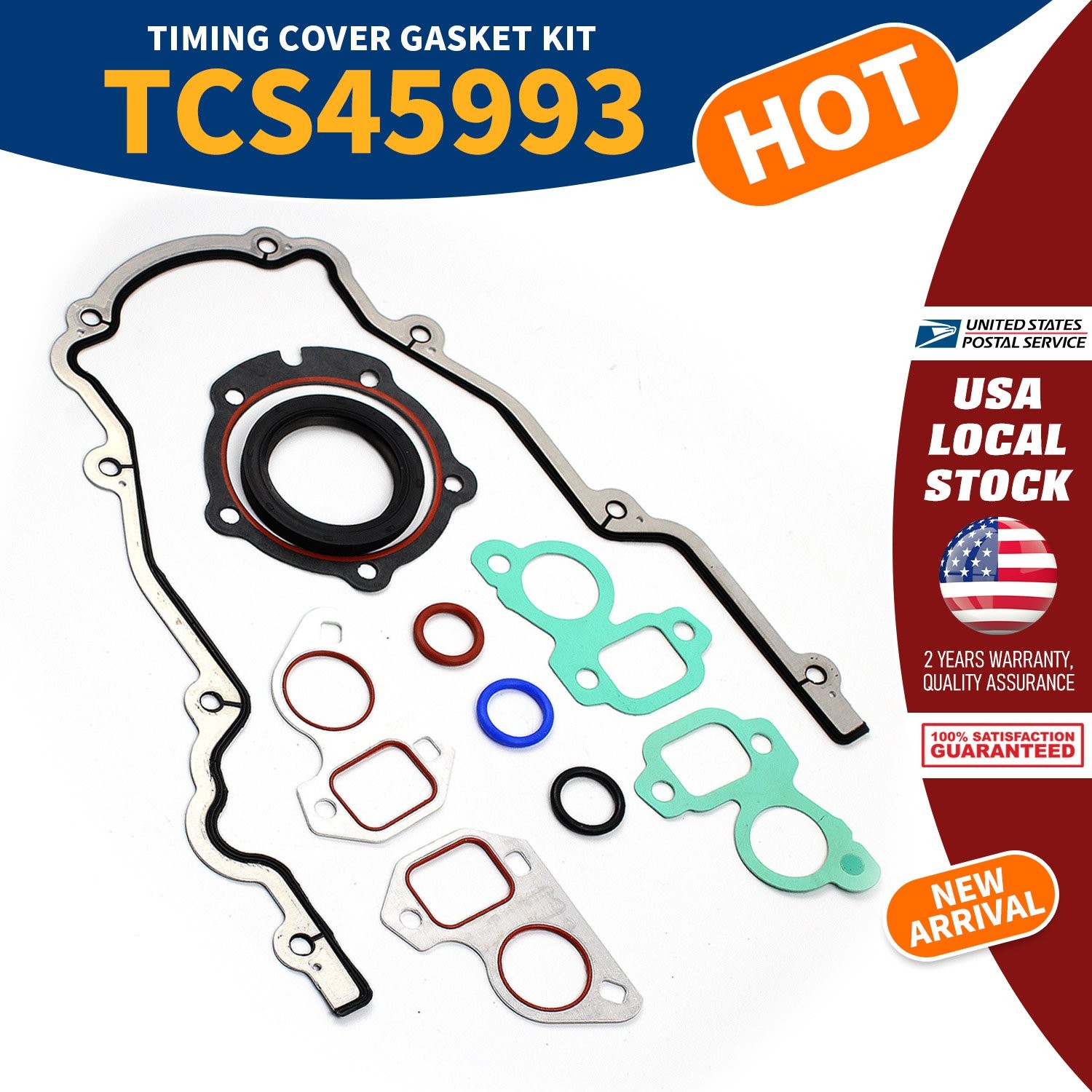 TCS 45993 Engine Timing Cover Gasket Set for Chevrolet Avalanche Suburban 1500