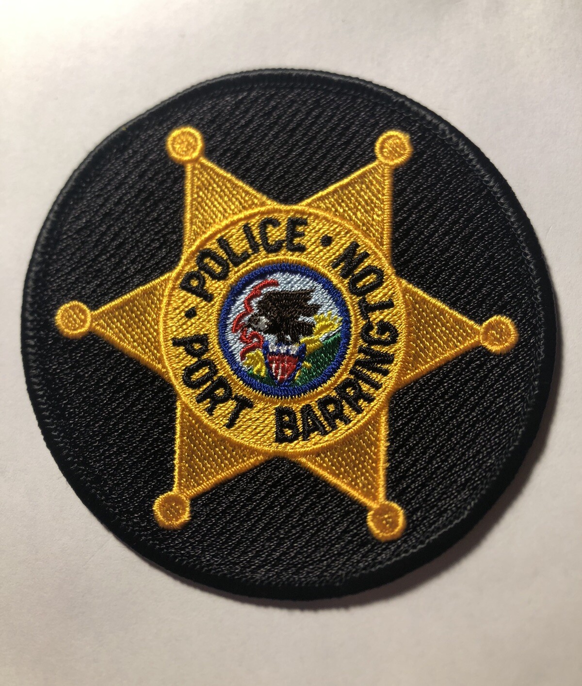 Port Barrington Illinois Police Patch ~ Disbanded Agency