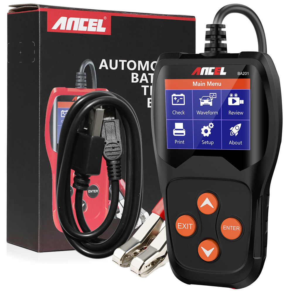 12V Car Battery Tester Analyzer 100-2000CCA Loading Quick Cranking Charging Tool