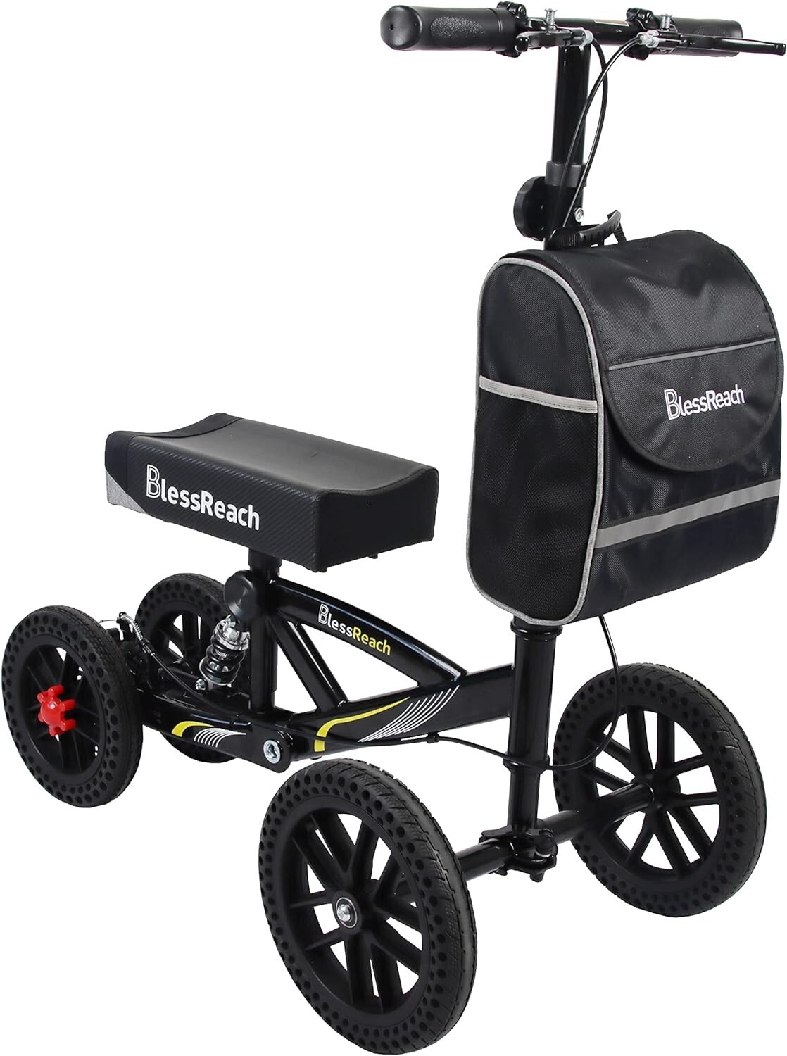 BlessReach WB-2202T All-Terrain Knee Scooter Foldable Disc Brake Walker Compact