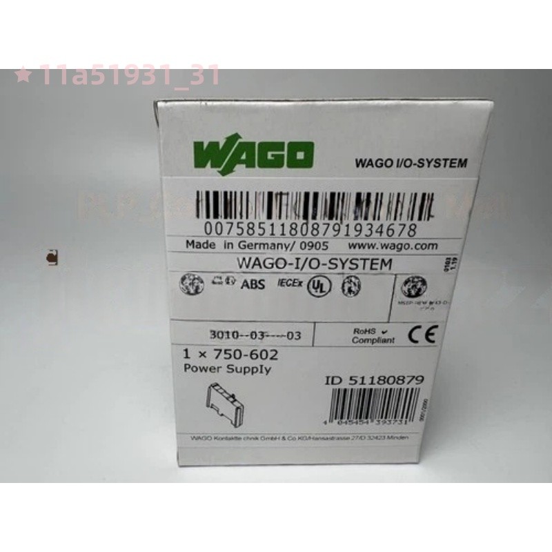 New in box WAGO 750-602 Power Supply Module WAGO-750602  Fast shipment