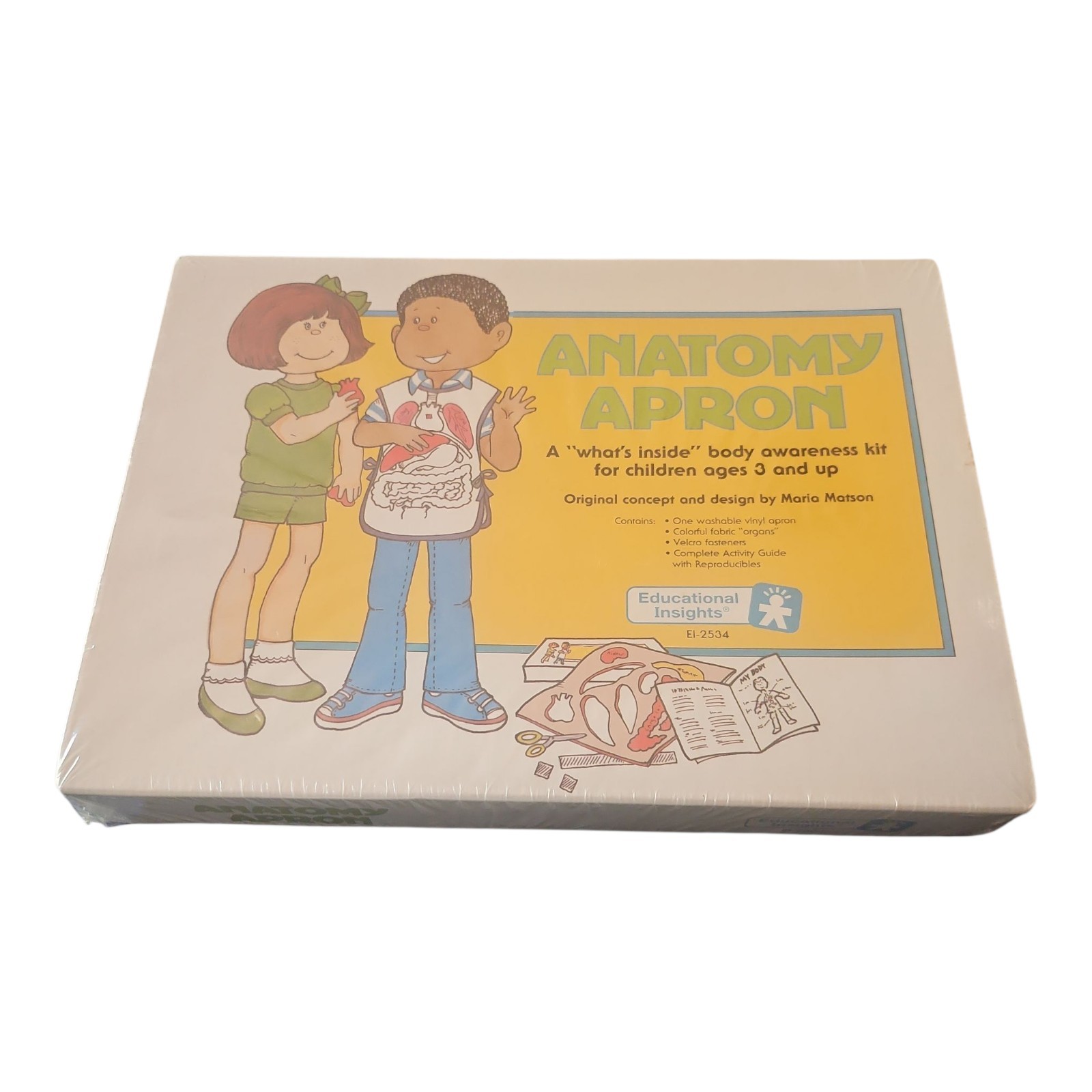 ANATOMY APRON Body Awareness Kit w/ Fabric Organs educational toy New Sealed