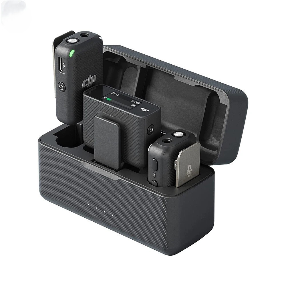 DJI Mic Wireless Microphone 250m Range 15H Battery 2TX+1RX+Charging Case
