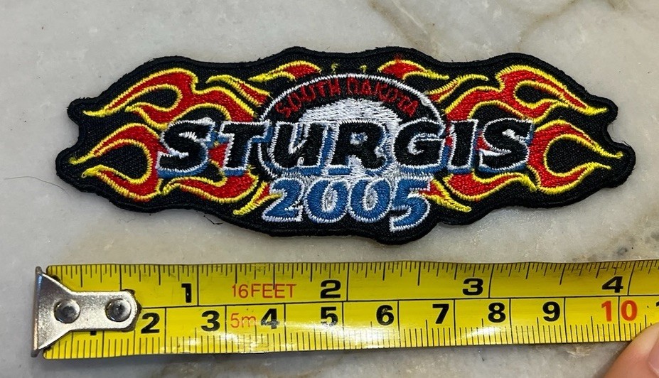 Vintage 2005 Sturgis Motorcycle Biker South Dakota SD Embroidery Patch 4”