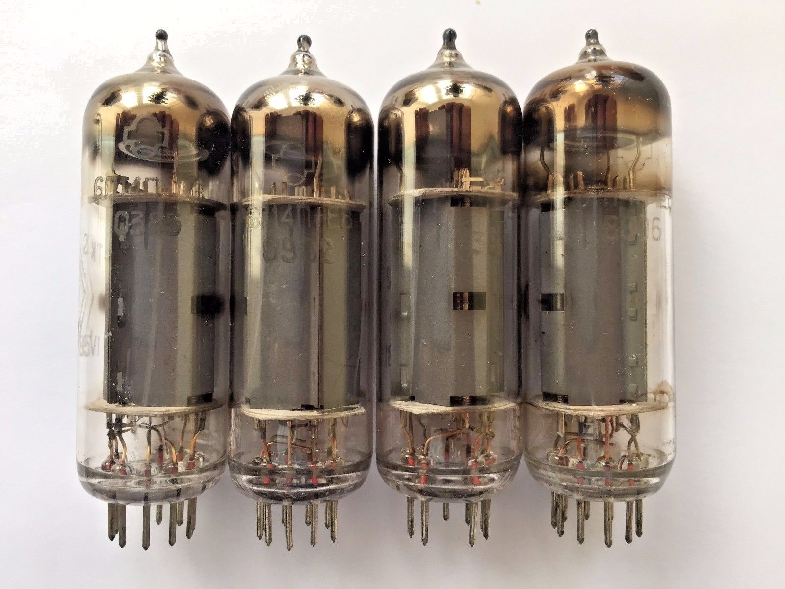 6P14P-EV = EL84 = 6BQ5 Matched / Selected QUAD Reflektor Strong 100% tested