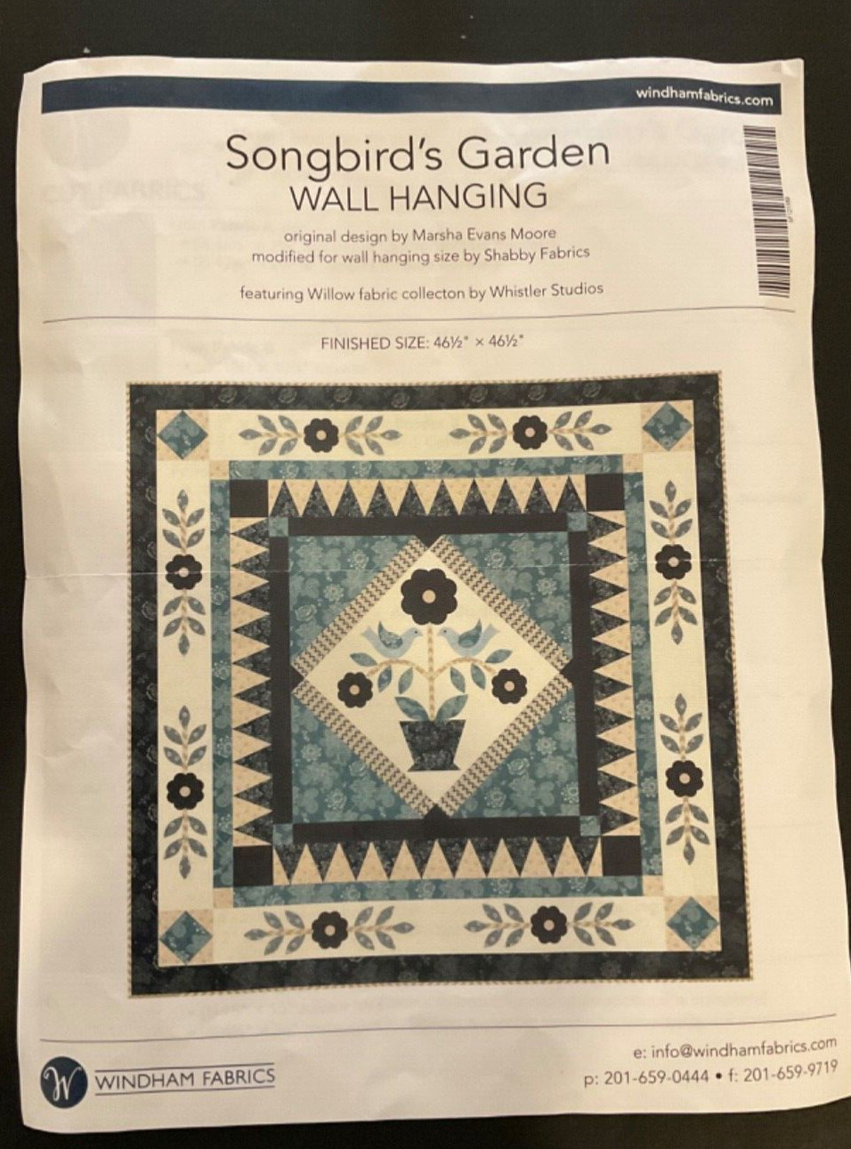 Songbird's Garden wall hanging by Marsha Evans Moore 46" 46"