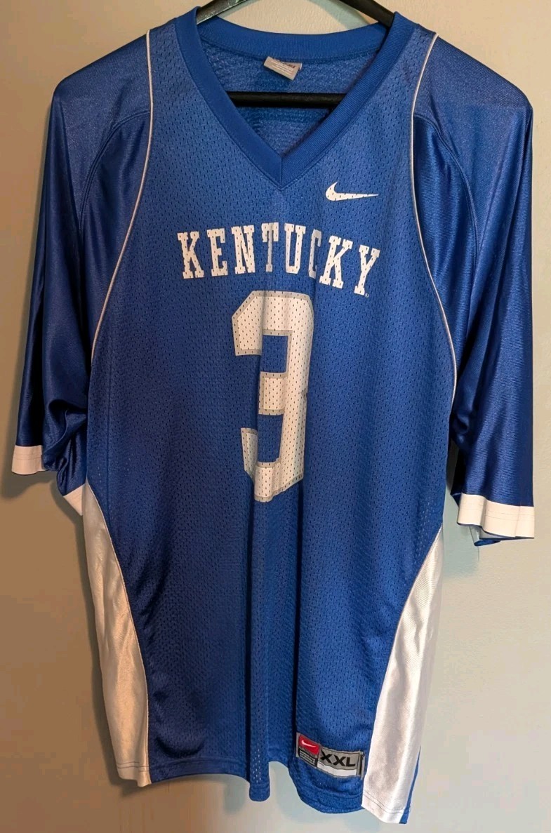 Kentucky Wildcats Jersey Adult 2XL Blue #3 Nike Authentic Team Vintage Mens