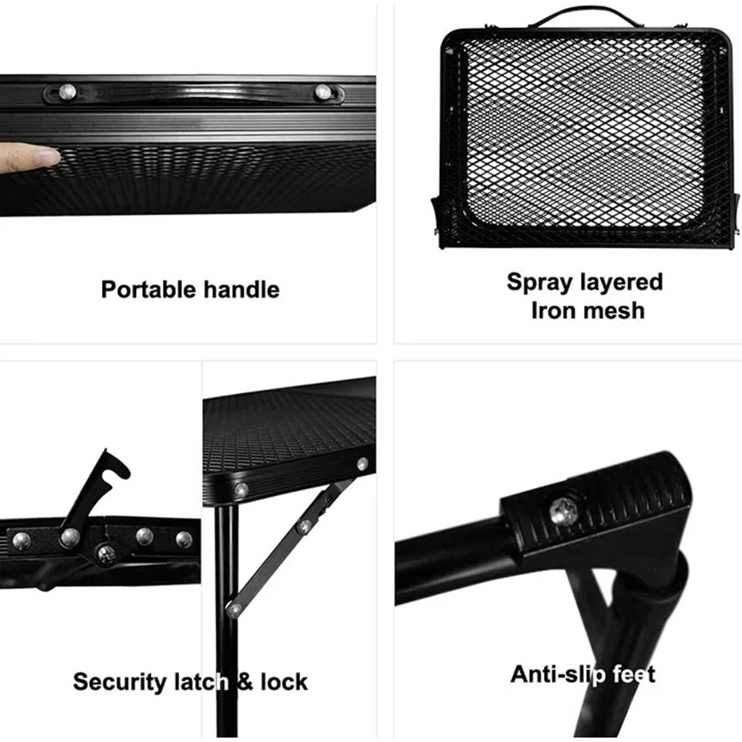 Folding Camping Table, Mini Portable Grill Picnic Table for Grill Picnic