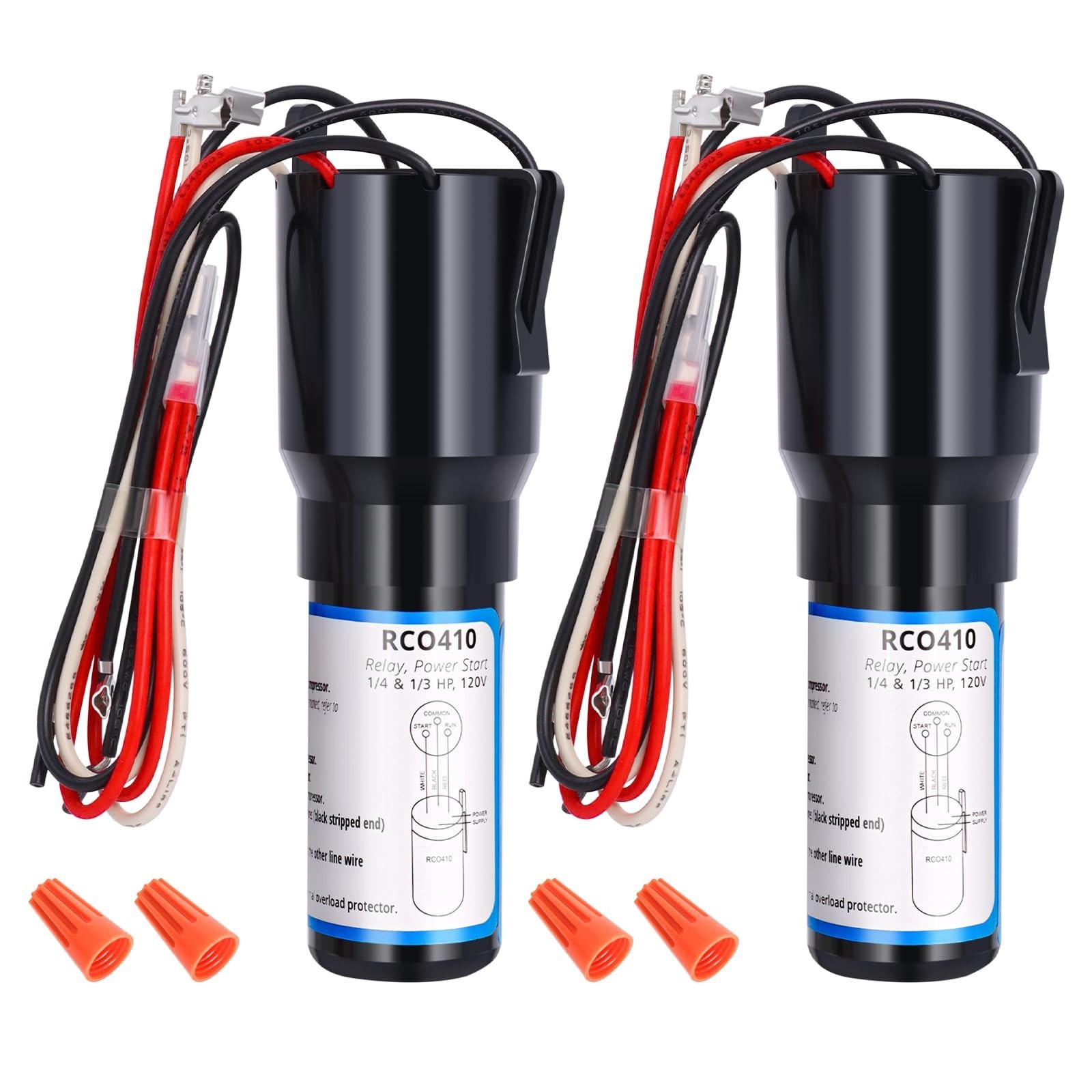 Rco410 3 in 1 Compressor Hard Start Capacitor Kit for Refrigerators & Freezer...