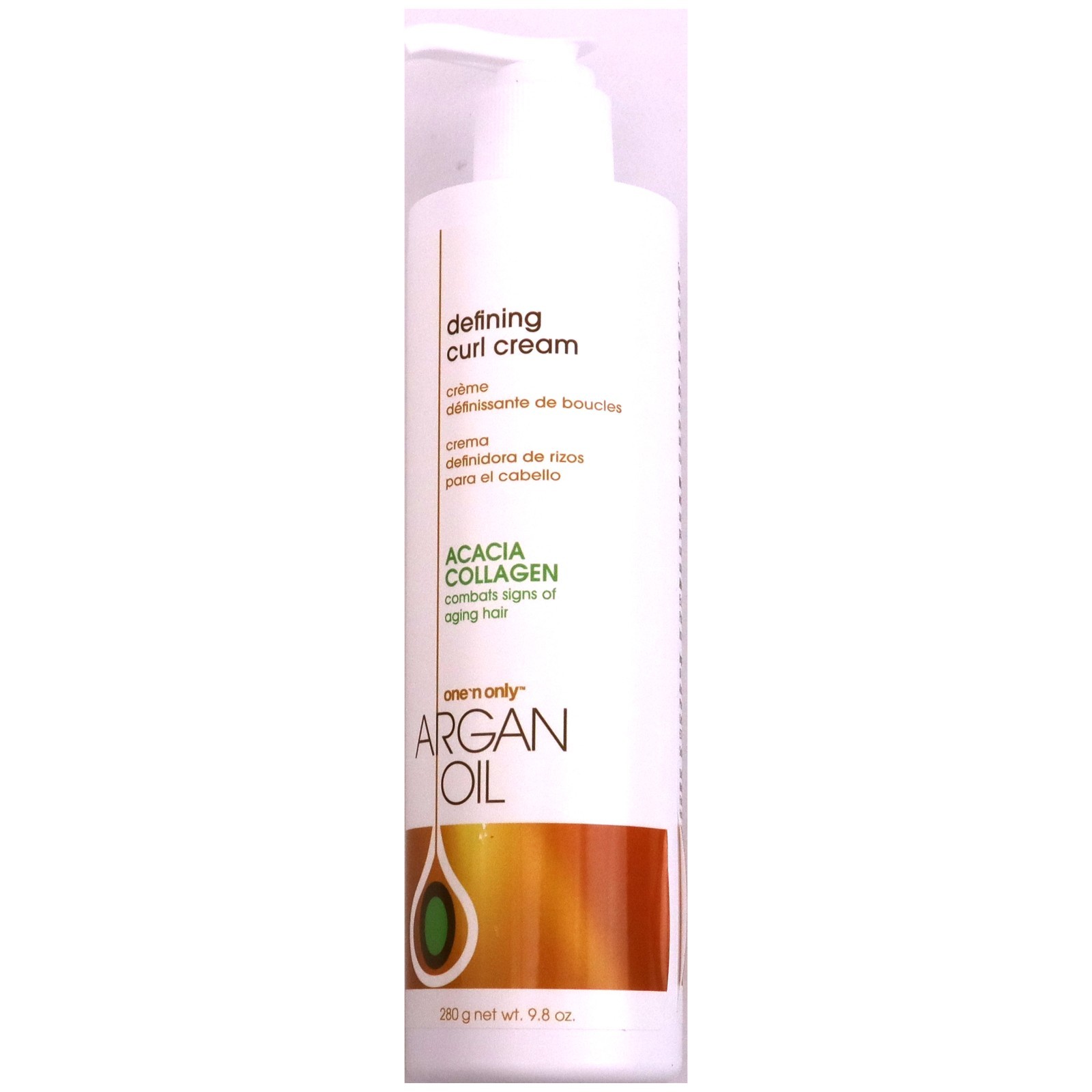 One 'N Only Defining Curl Cream 9.8 oz Argan Oil Frizz Control for Curly Hair