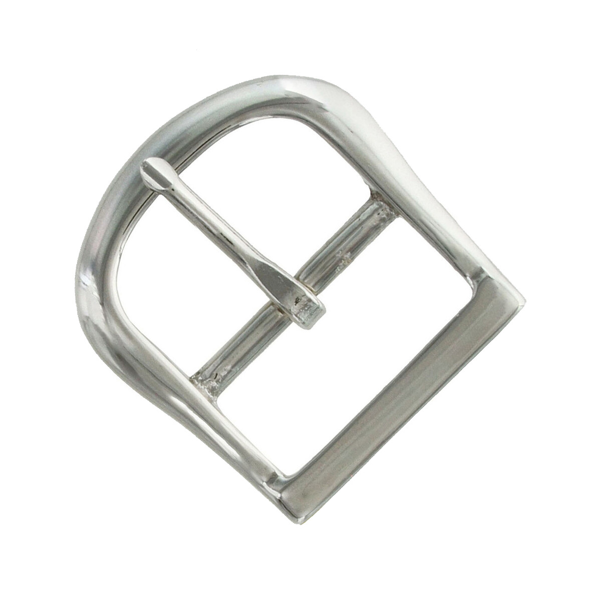 Solid Brass Buckle Polished Nickel Finish Center Bar Buckle multi size for Belt