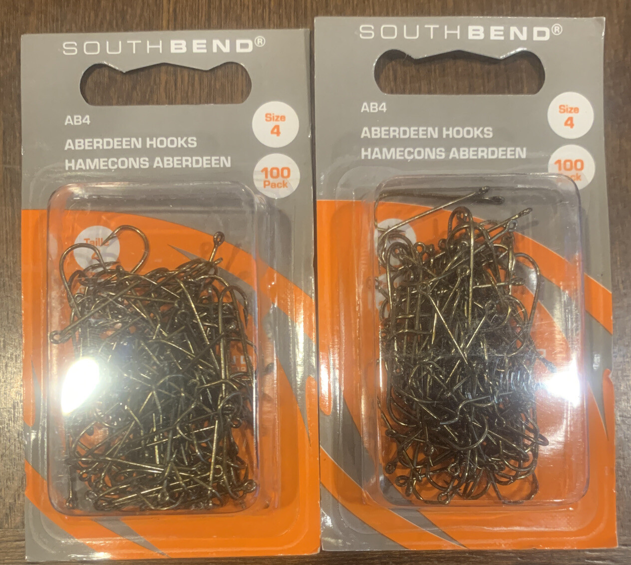 2 Packs South Bend Bronze Aberdeen Hooks Size 4 100/pack 200 Pieces Total