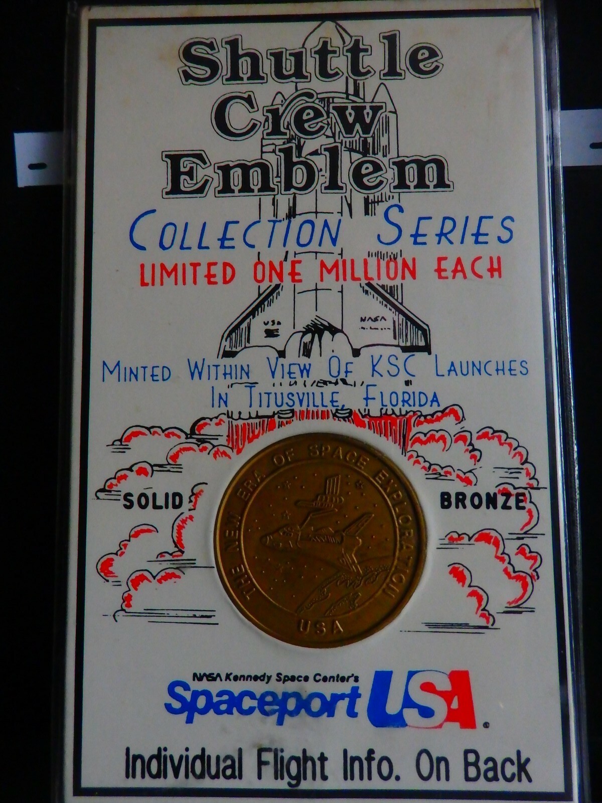 SHUTTLE CREW EMBLEM - Hubble Space Telescope - Solid Bronze