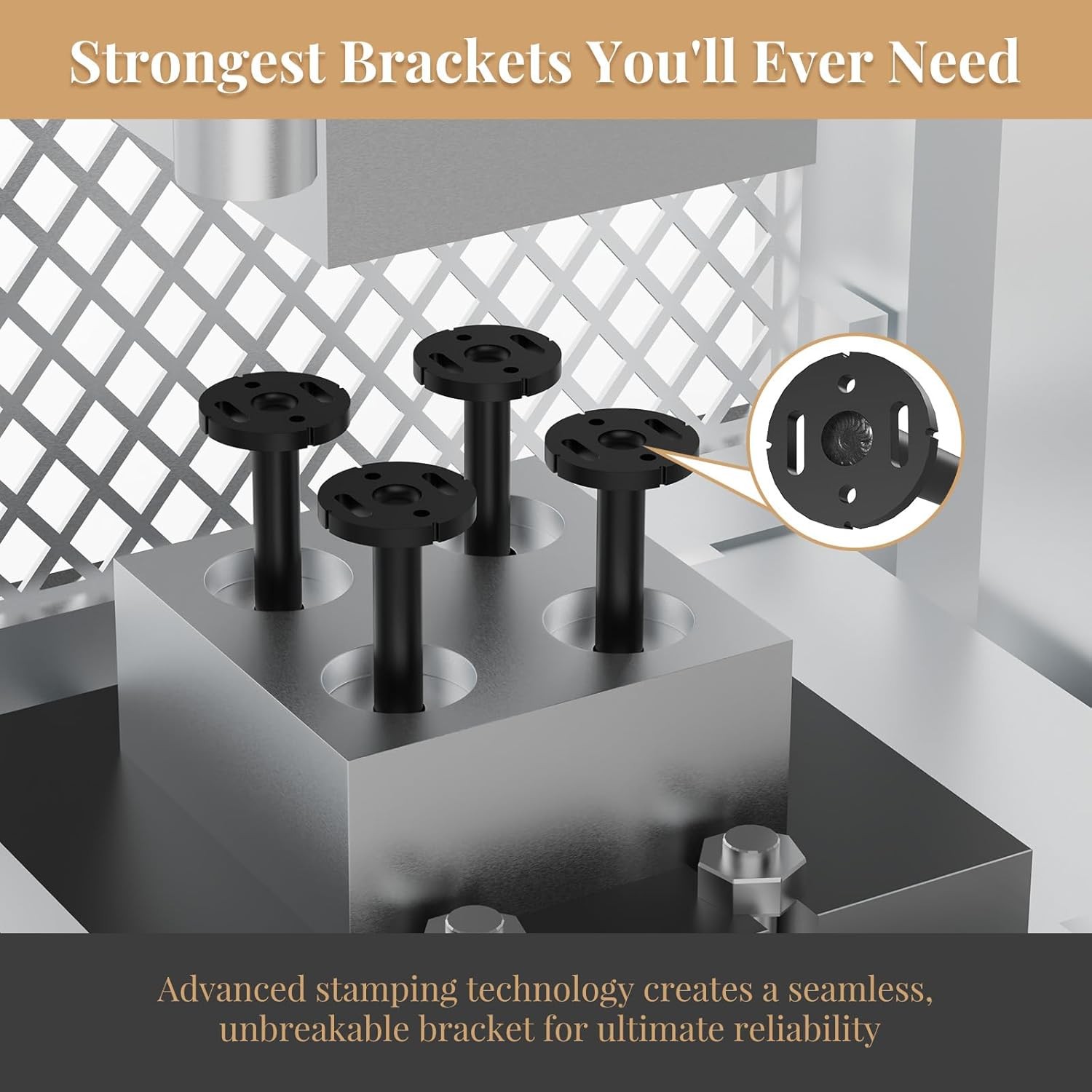 8pcs Wall Shelf Brackets Heavy Duty FloatingShelf Bracket Hidden,Invisible Black
