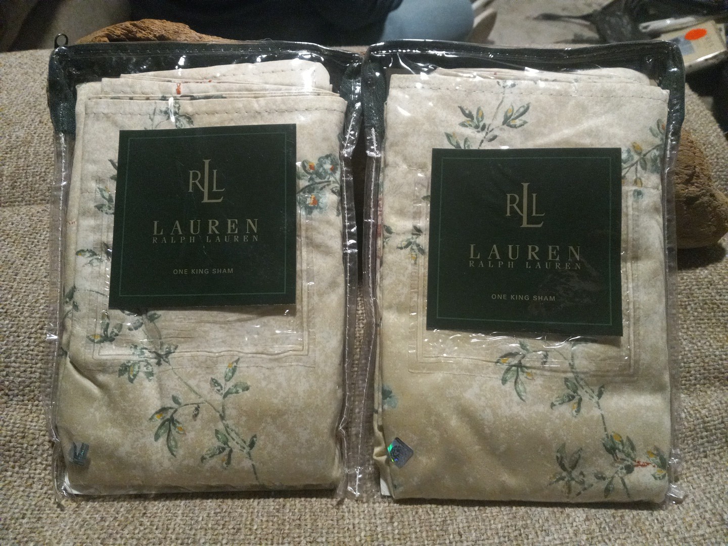 Vintage Ralph Lauren  Nos King Pillow  Sham Pair Set Of 2 Villandry Floral