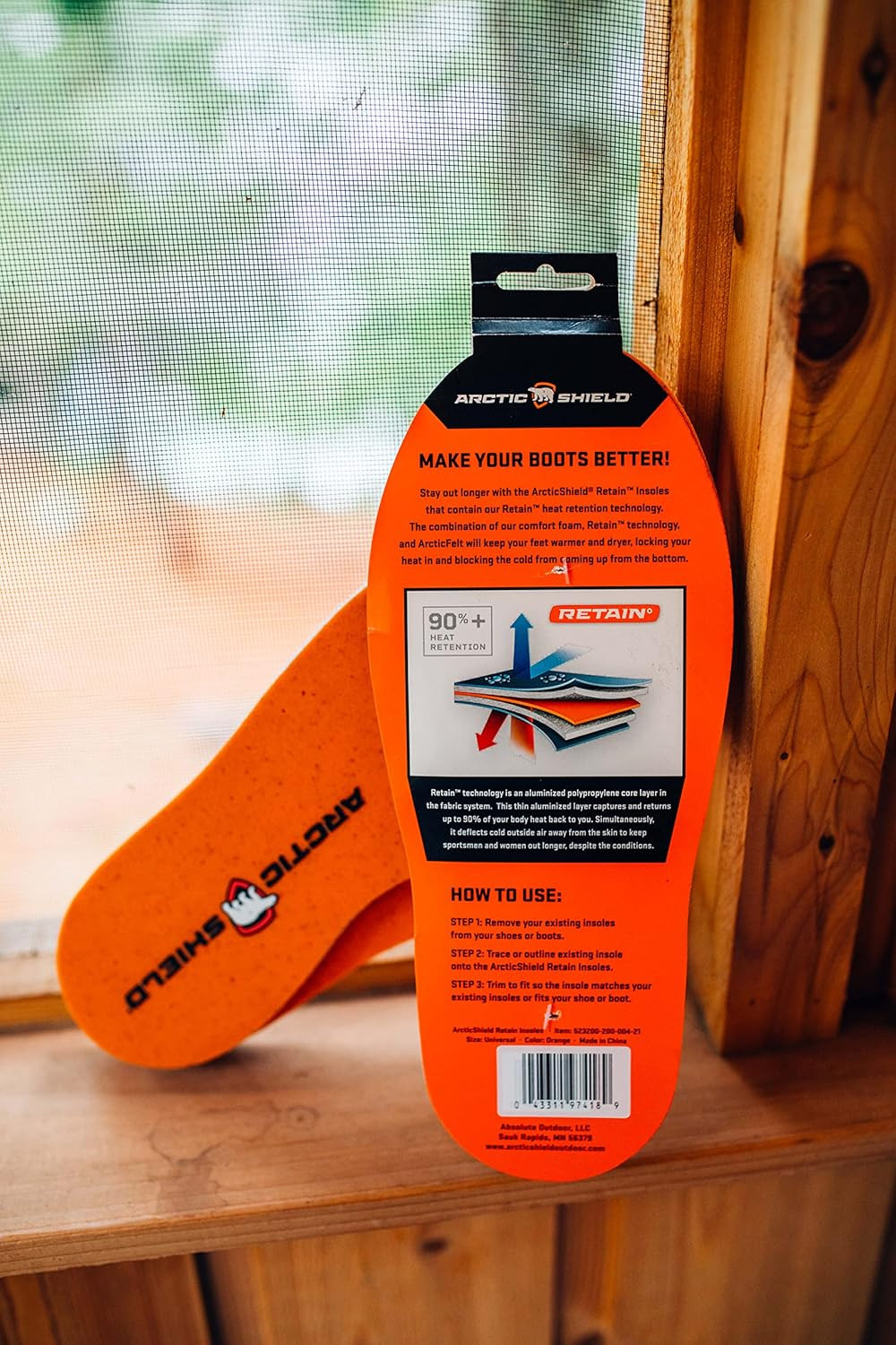 Heat Retain Boot/Shoe Insole, Orange