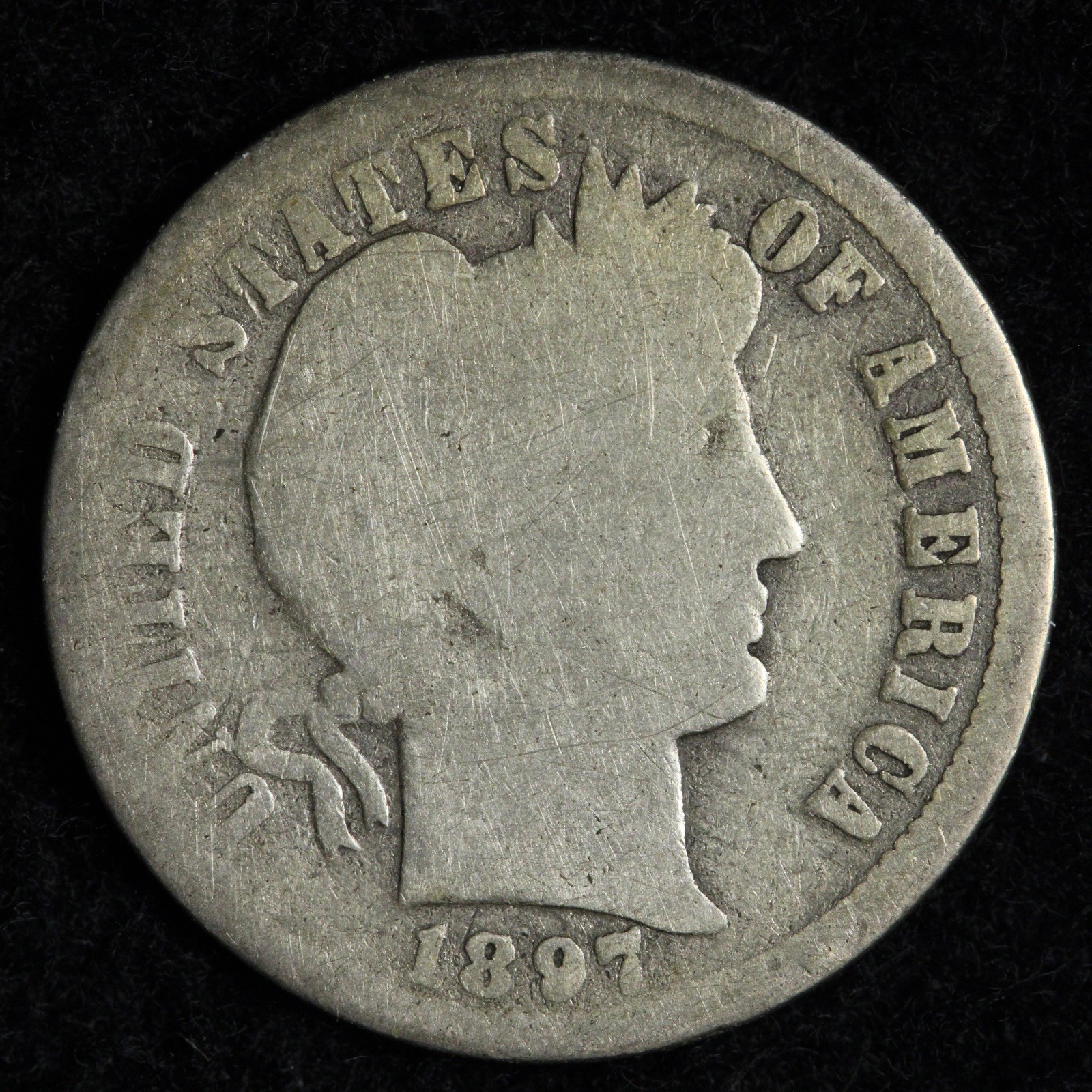 1897-O Barber Silver Dime GOOD+ E197 AKWHR