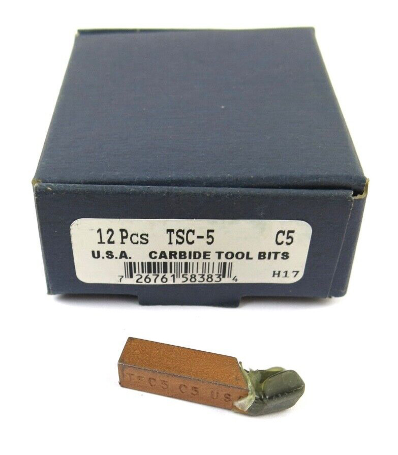 12pcs ACT TSC-5 Grade C5 Carbide Brazed Lathe Tool Bits 5/16" x 5/16" Shank