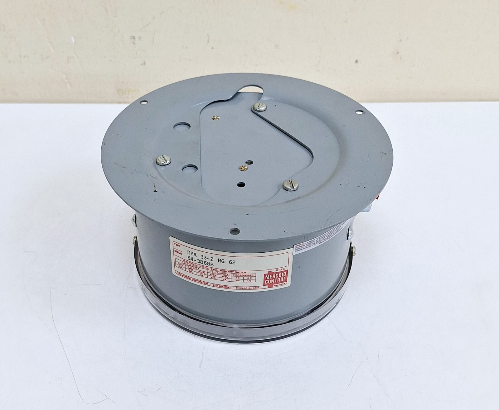 Mercoid DPA 33-2 RG 62 Temperature Switch