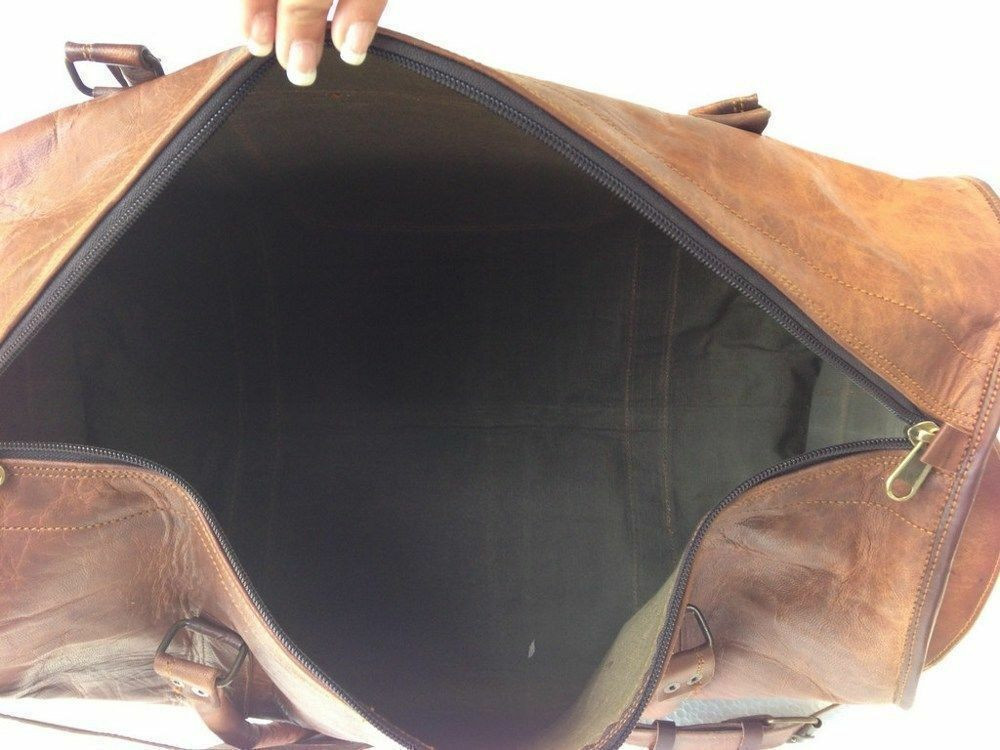 Bag Leather Travel Duffel Luggage Men Brown Weekend Genuine Gym S New Vintage