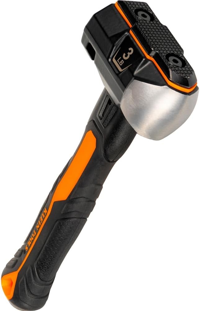 Klein Tools H80603 Sledge Hammer, 3-Pound Wedge Hammer with Fiberglass Handle, H
