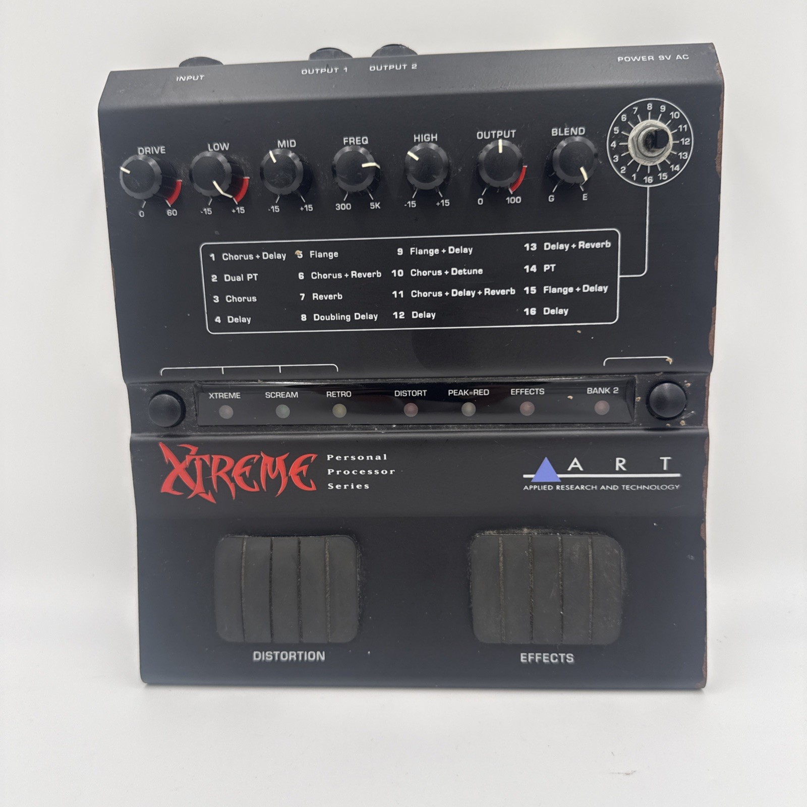 ART Xtreme Processor Distortion & Multi-Effects Guitar Pedal 80s Metal Hair Glam