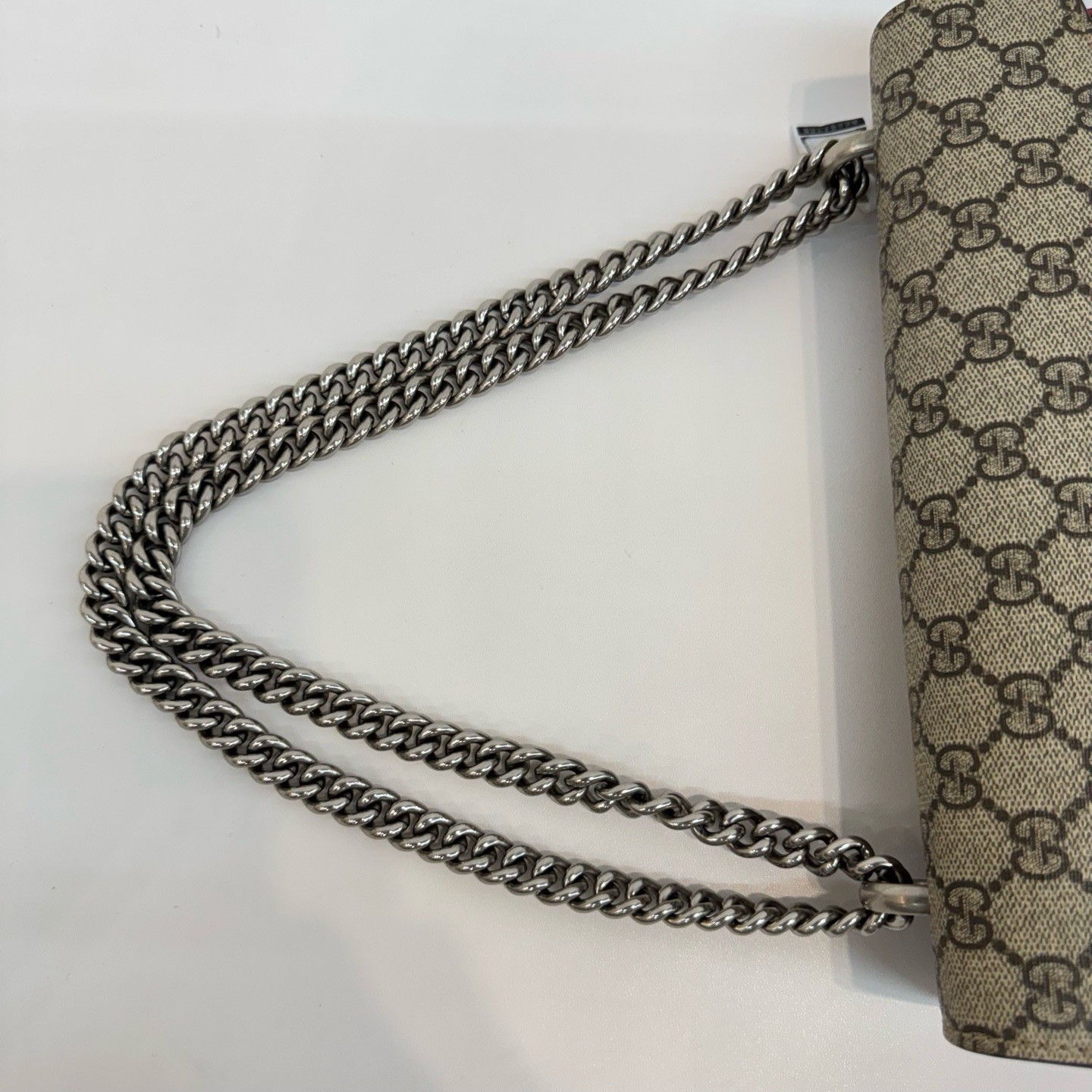 Gucci Dionysus Monogram Red Mini Chain Shoulder Bag