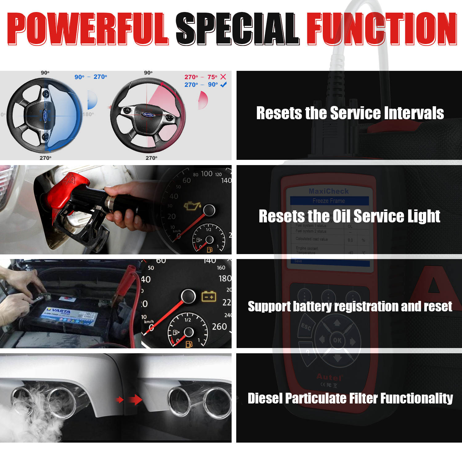 Autel MaxiCheck Pro OBD2 Diagnostic Tool Code Reader Scanner ABS Bleeding DPF
