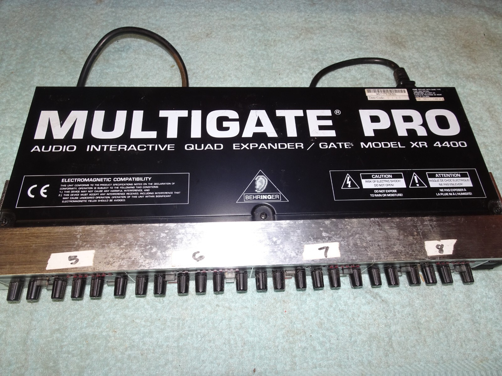 BEHRINGER MULTIGATE PRO XR4400 4-Chan Audio Interactive Quad Expander/Gate,