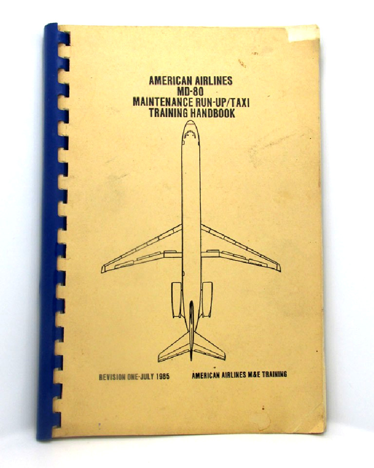 Vintage ✈️American Airlines✈️ 1985 MD-80 Maintenance/Taxi Training Manual - Rare