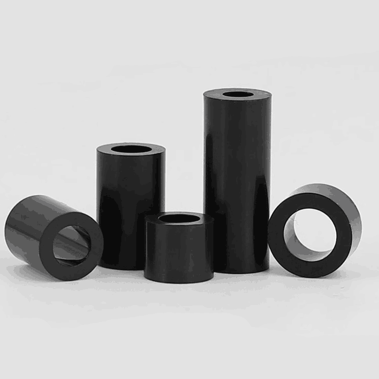 15pcs M10 isolation column support bushing ABS BLACK sleeve 16mm OD 2mm-10mm