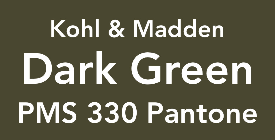 Kohl & Madden Printing Ink PMS 330 Pantone Dark Green 6.4 oz. can