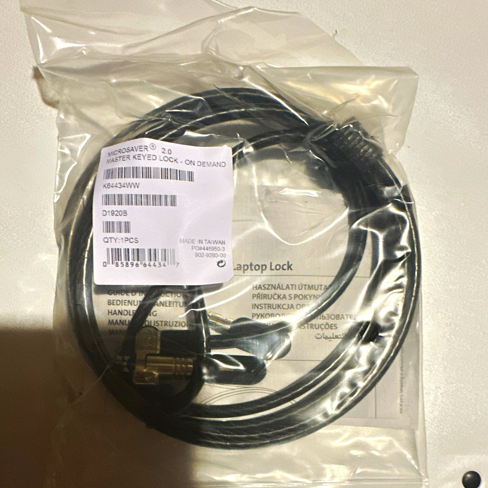 Kensington MicroSaver 2.0 Master Keyed Laptop Cable Key Lock K64434WW lot of 91