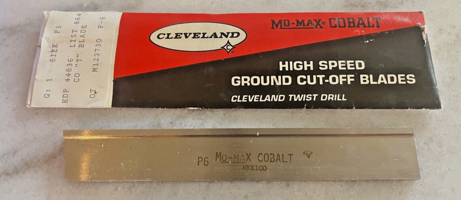 1 new CLEVELAND Size: P6 - MO-MAX Cobalt HSCo Ground Cut-Off T Blade, USA #44836