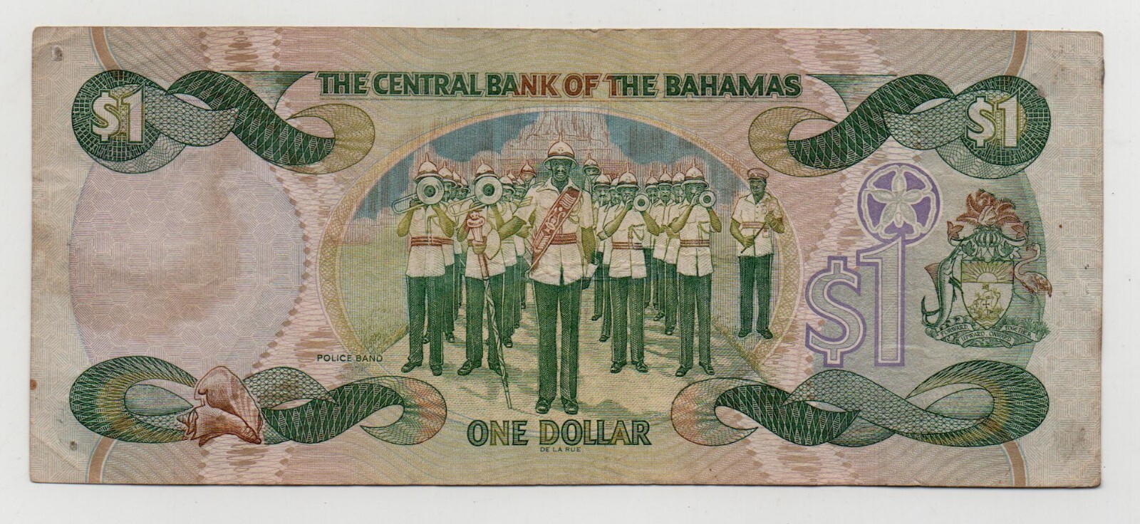BAHAMAS 1 DOLLAR 2001 PICK 69 LOOK SCANS