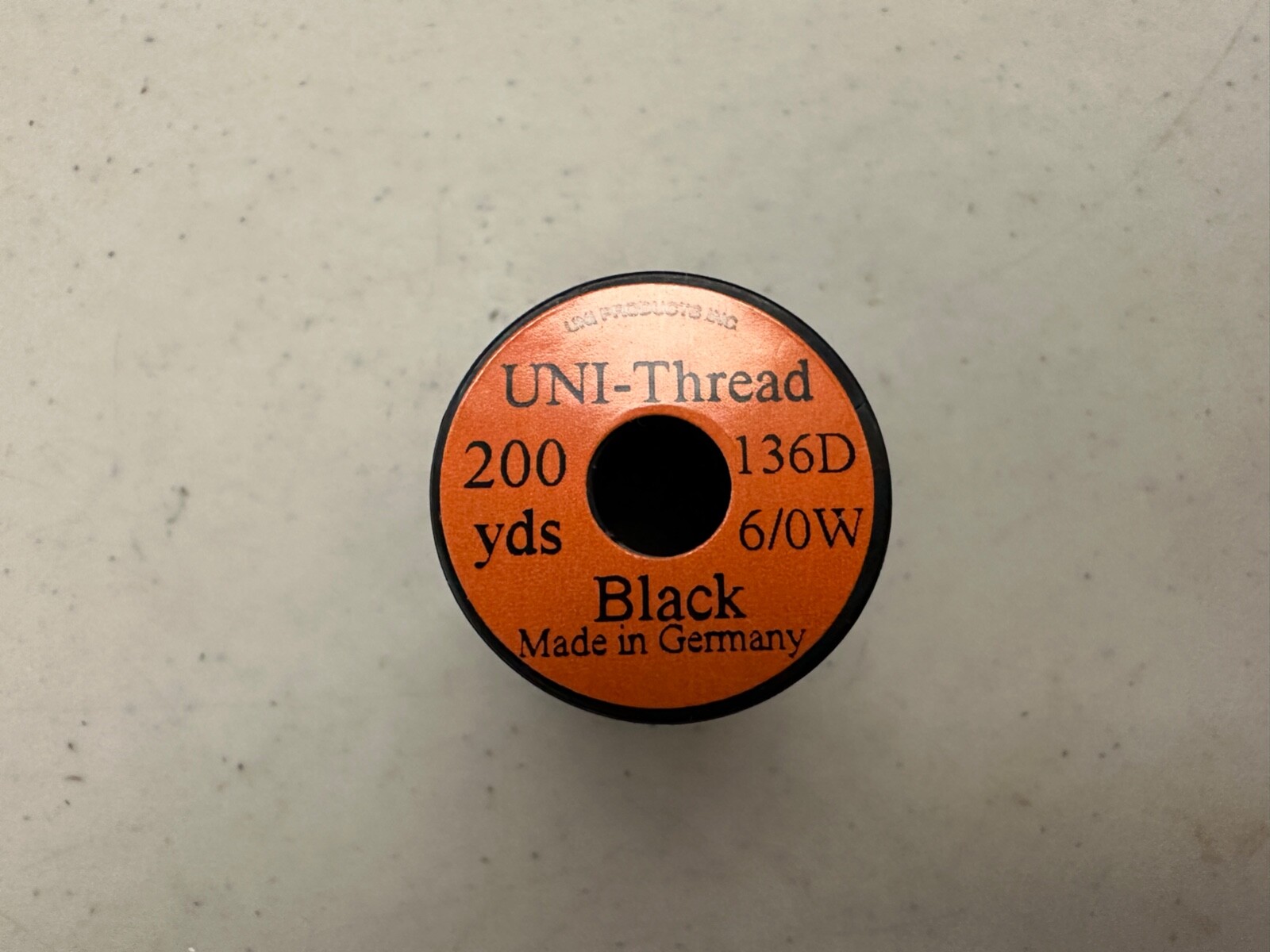 Uni 6/0 Black 200 Yard Waxed Thread One Spool