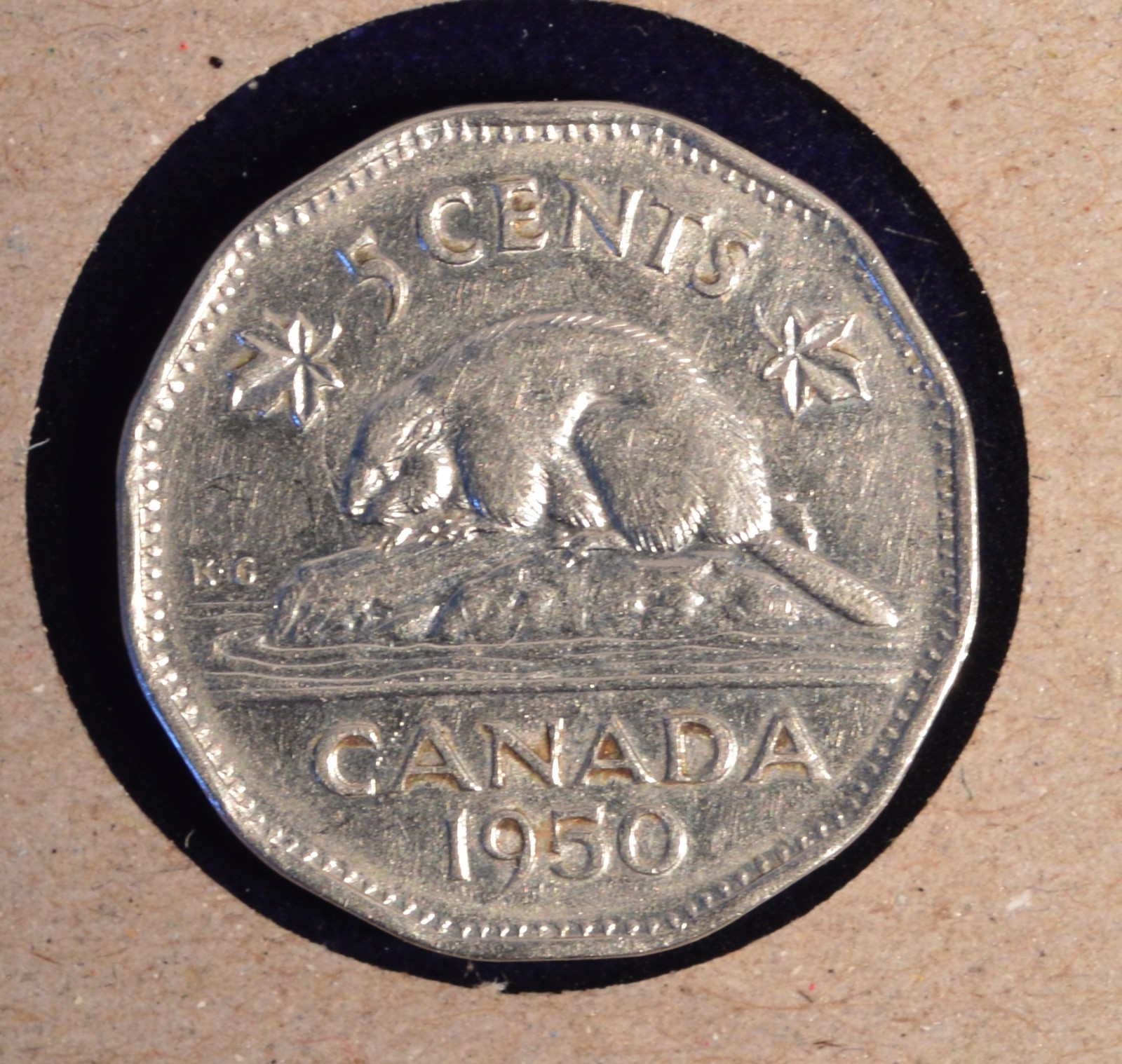 1950 Canada Five Cent - Nice Condition - Inv# P-244